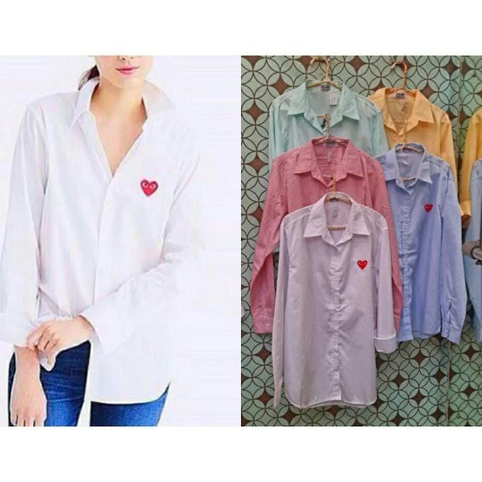 kemeja play/ kemeja comme des garcons/ kemeja import