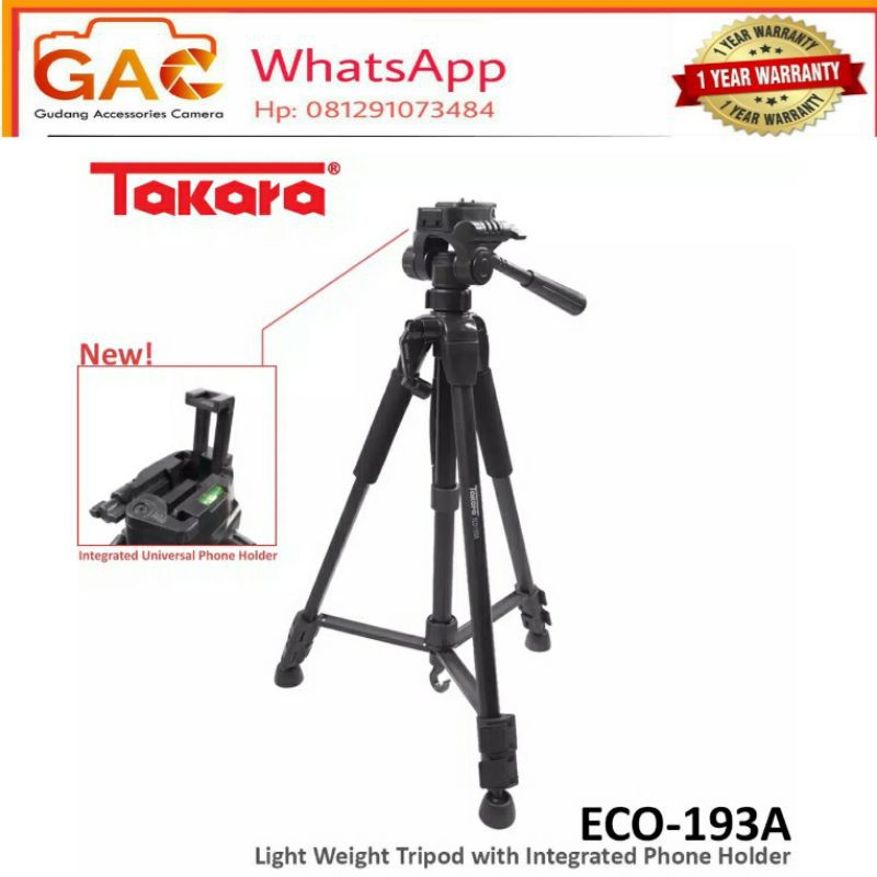 tripod Takara ECO-193A ECO193A NEW VERSION + holder HP