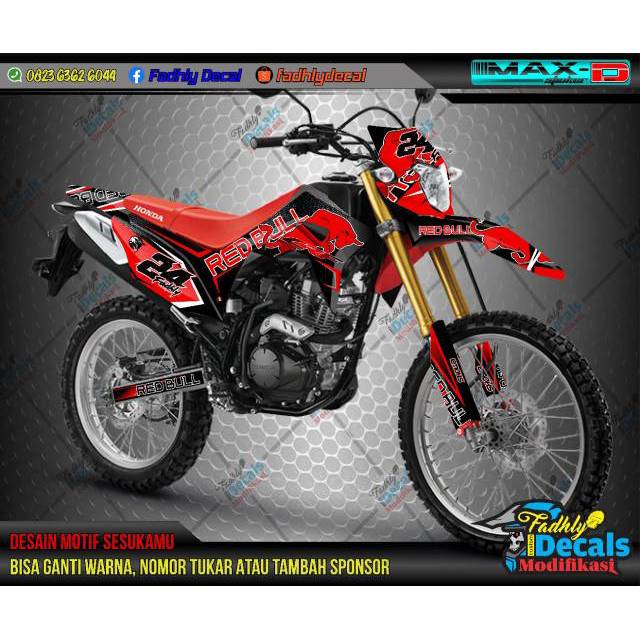 Decal CRF redbull merah