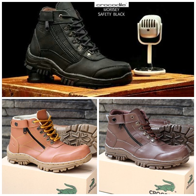 Sepatu boots safety pria morisey adventure outdoor