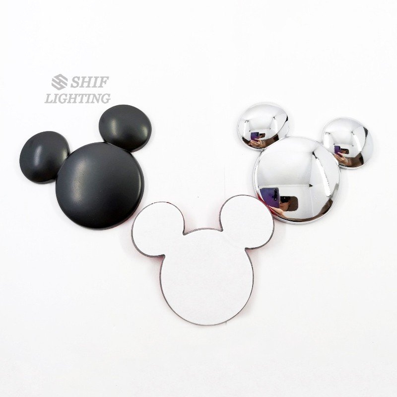 1x Logo Metal MICKY MOUSE Lucu Lovey Emblem Badge Sticker Decal Anak Kado Bayi Hadir