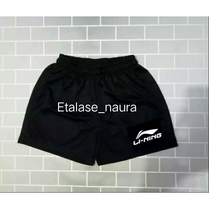 Celana Volly Badminton Cewek Asics,Li-Ning Polos Belah Pinggir Press Body Lotto Import