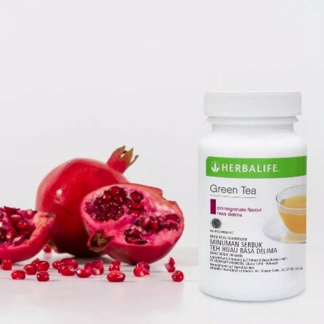 PROMO TERMURAH Herbalife Green Tea (Rasa buah pome/delima) teh diet Shake F1