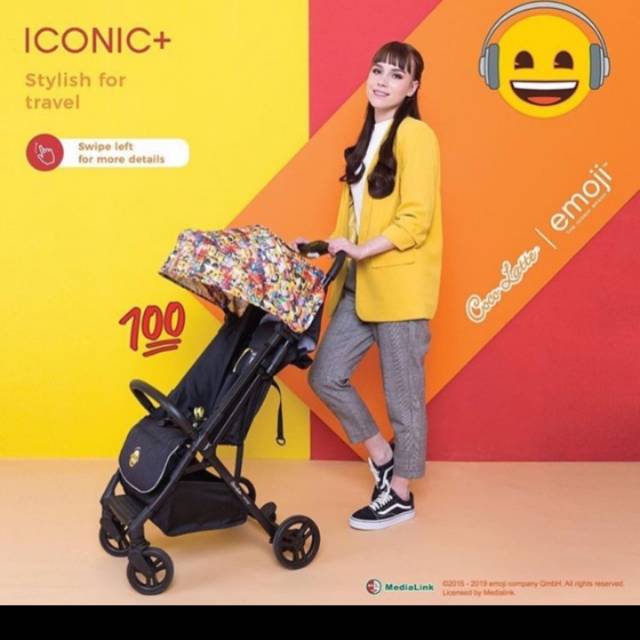 Stroller cocolatte iconic + emoji