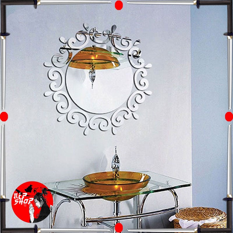 Sticker Dekorasi Dinding European Style Mirror Acrylic 1 PCS