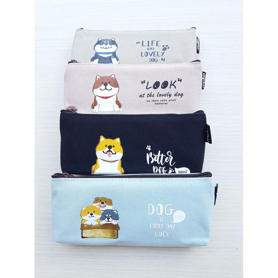 

TERLARIS!!! Tempat Pensil Kanvas Lovely Dog UNIK