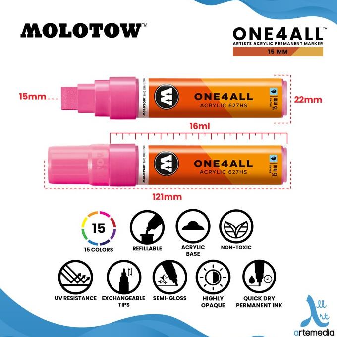 

---Terbartu--- Spidol Permanen Warna Molotow One4All 15mm Acrylic Paint Marker