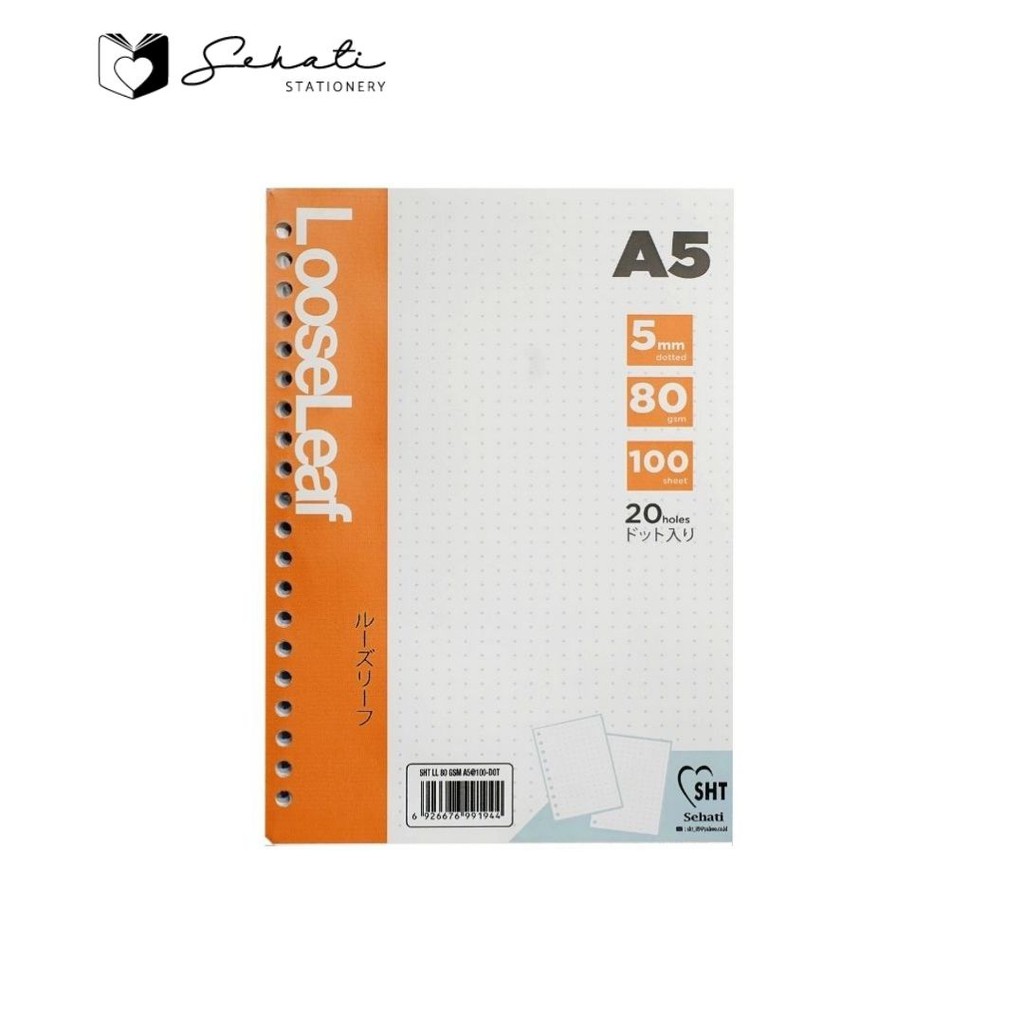 

SHT HVS Loose Leaf A5 80GSM (Dotted/Grid)