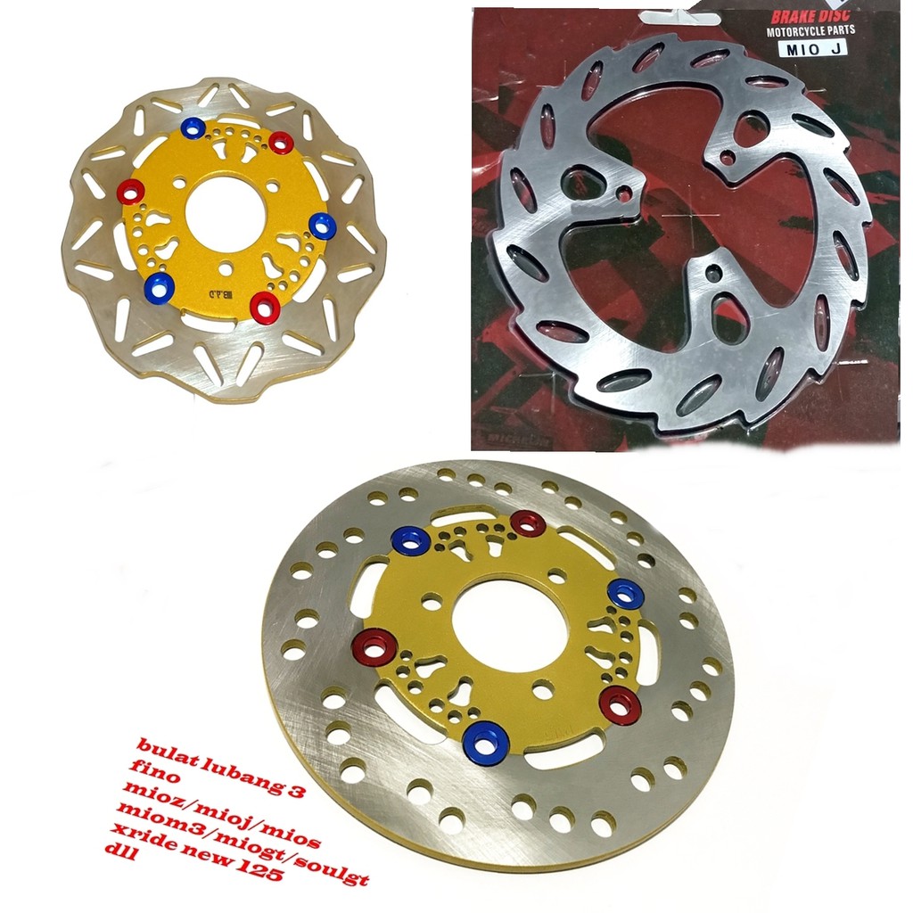 PIRINGAN Depan FINO|MIOZ|MIOM3|MIOJ|FINO|XRIDE NEW 125|SOULGT 125cc|XEON GT 125|MIOZ|MIOS|gear 125cc|CAKRAM DEPAN BAUT LUBANG 3 DLL