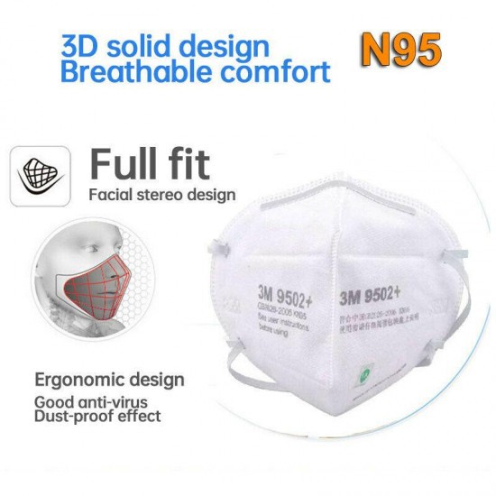 Masker 3M N95 9001 9002 9001V 9002V 9002VZ 9501+ 9502+ 9502V+ Respiratory Mask