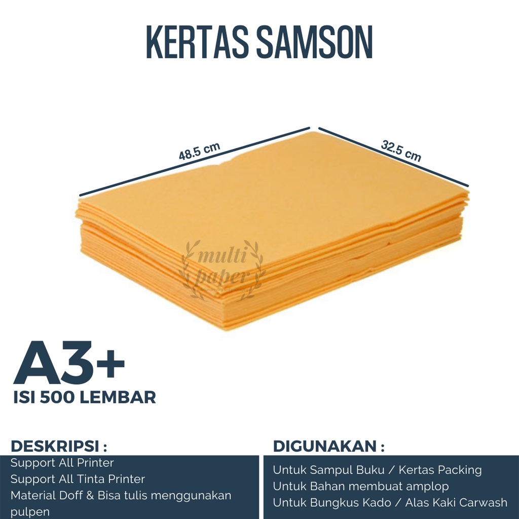 

Kertas Coklat A3 Plus Samson isi 500 lembar / Kertas Samson A3 Plus