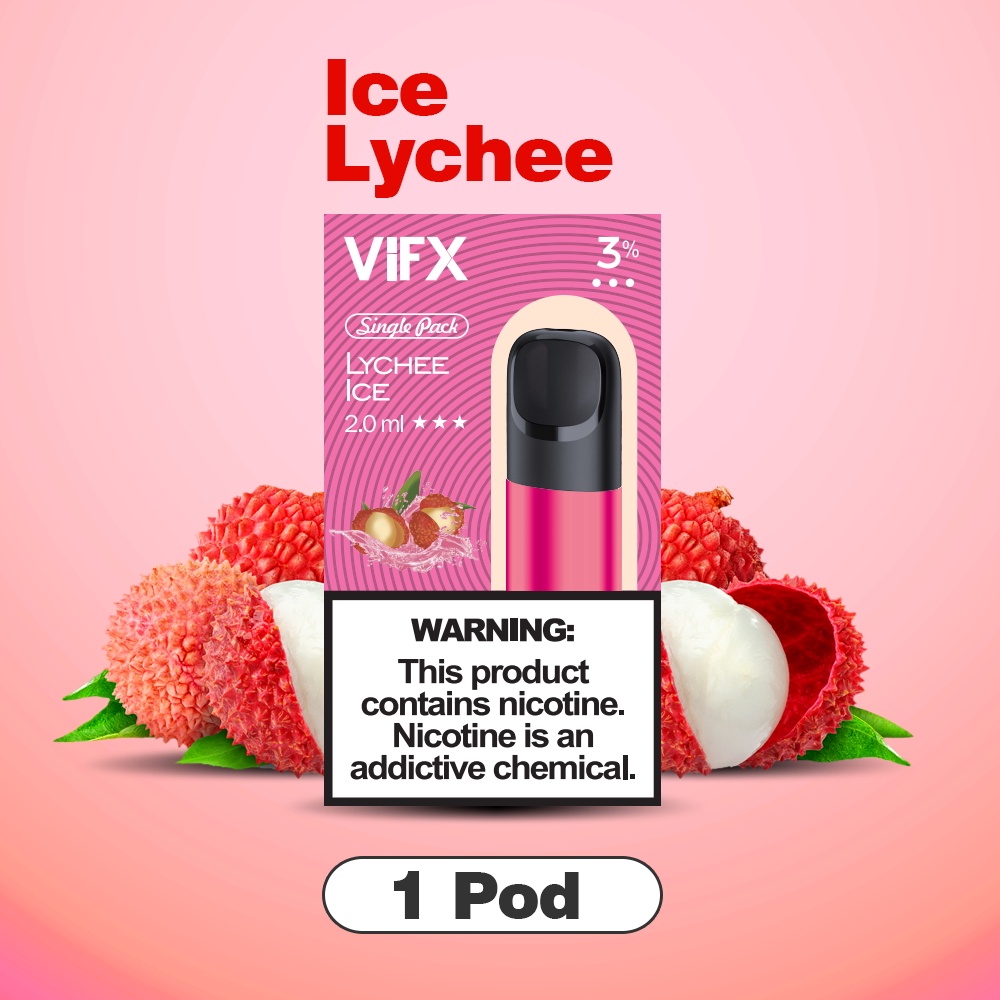 ViFX Pod Compatible RELX Infinity &amp; Essential &amp; Phantom - Lychee Flavours∣1 Pack Isi 1   Pod