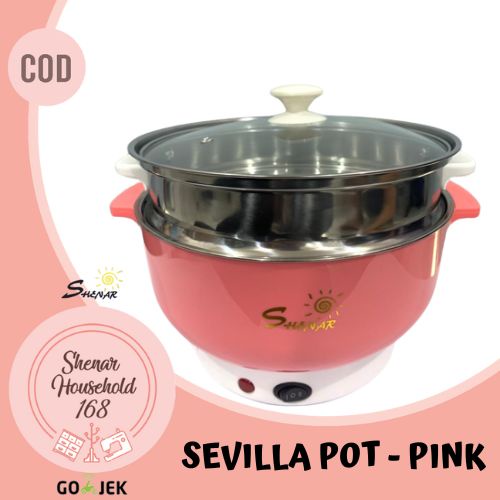 SHENAR HOT POT COOKING STEAMER ALAT MASAK ELEKTRIK BBQ COOKING PRAKTIS PAN- BISA COD