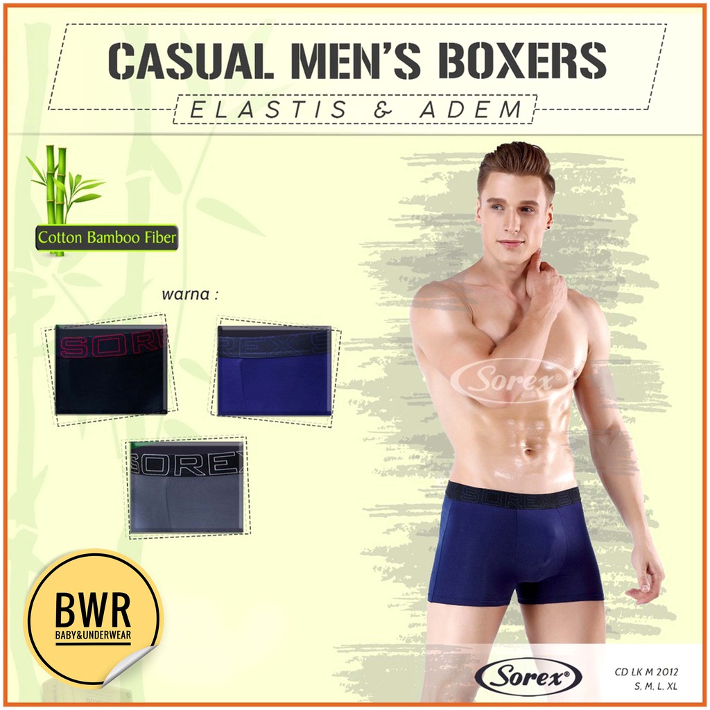 [ Ecer ] BOXER SOREX 2012 Sport / Sorex M2012 Celana Dalam Boxer Pria Underwear Sempak Pria Premium - Bwr