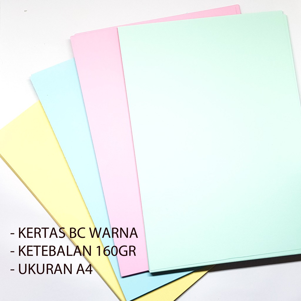 

Kertas BC 160gr Warna Ukuran A4 Harga Murah Packing Rapi dan Aman