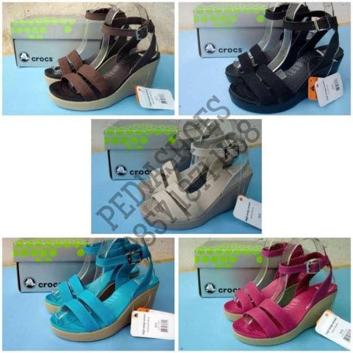 sepatu crocs wanita wedges