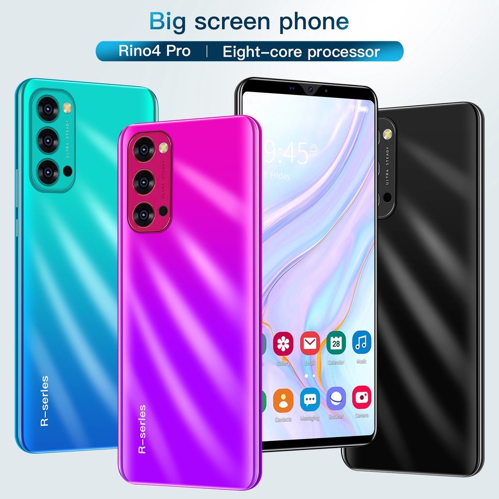 HP Baru Reno 4 HP Smartphone (Bisa Cod+Cicilan)RAM 6GB+128GB Handphone Murah Promo Cuci Gudang Android Ponsel Baru Original 6.5Inci 5G HD Screen MobilePhone Best Gaming Performance Cellphone