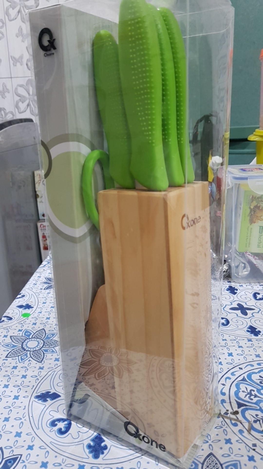 Home-klik Oxone Set Pisau - 6 Buah - Merah Muda Ox-961