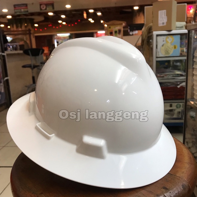 Helm Safety MSA Fullbrim Putih - Helm Safety Proyek MSA Original Plus Fastrack