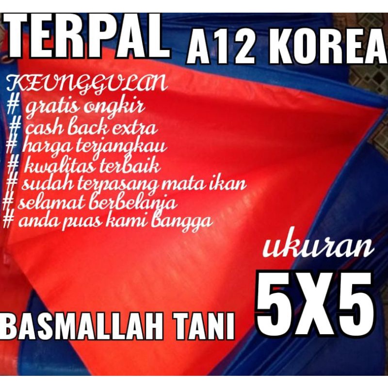 TERPAL PLASTIK A12 UKURAN 5X5 meter merk TRECK