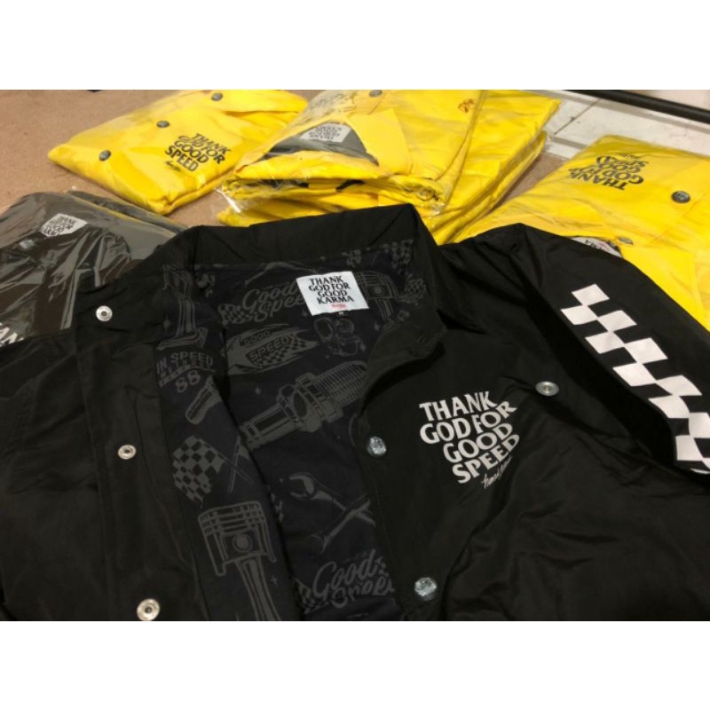 JAKET PARASUT HANDMAD " THANK GOD FOR GOOD SPEED "