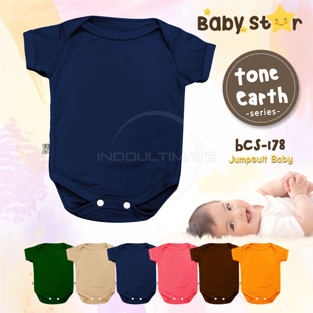 BCS-178 Jumpsuit Bayi TONE EARTH SERIES Jumper Bayi BABY STAR / BRIGHT STAR Baju Bayi Perempuan Laki Laki Jumper Bayi Baru Lahir 3-6 Bulan Jumper Jumpsuit Jumsuit  Setelan Set Baju Bayi Baby Perempuan Laki Laki