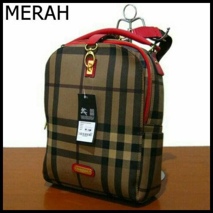 PRODUK MURAH RANSEL WANITA BURBERRY RANSEL IMPORT BACKPACK FASHION TAS RANSEL STOCK TERBATAS