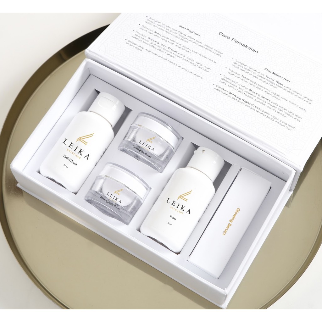 Leika Skincare Whitening Series Paket/Ecer 5 in1 Aman 100% Resmi BPOM dan Halal