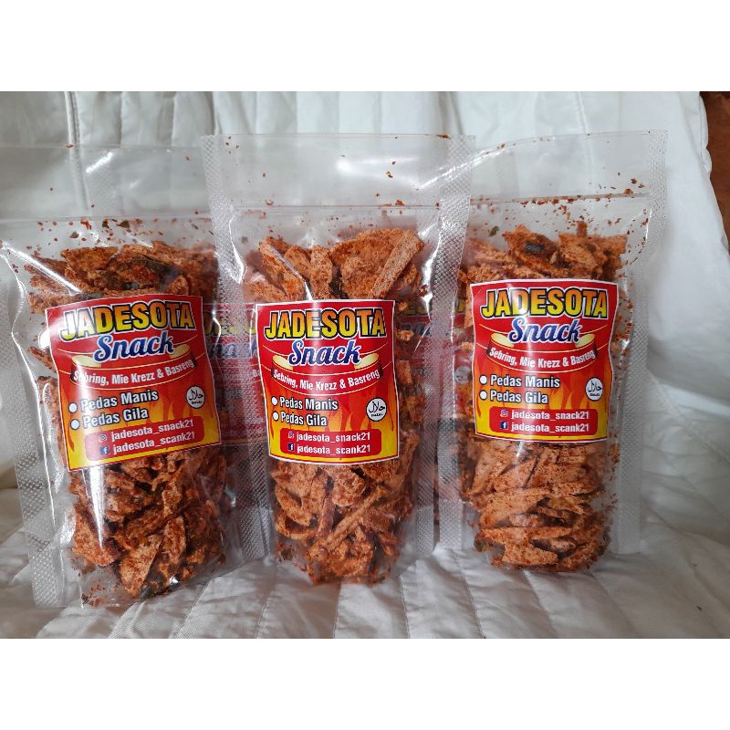 

Basreng pedas daun jeruk JADESOTA | Cemilan kekinian