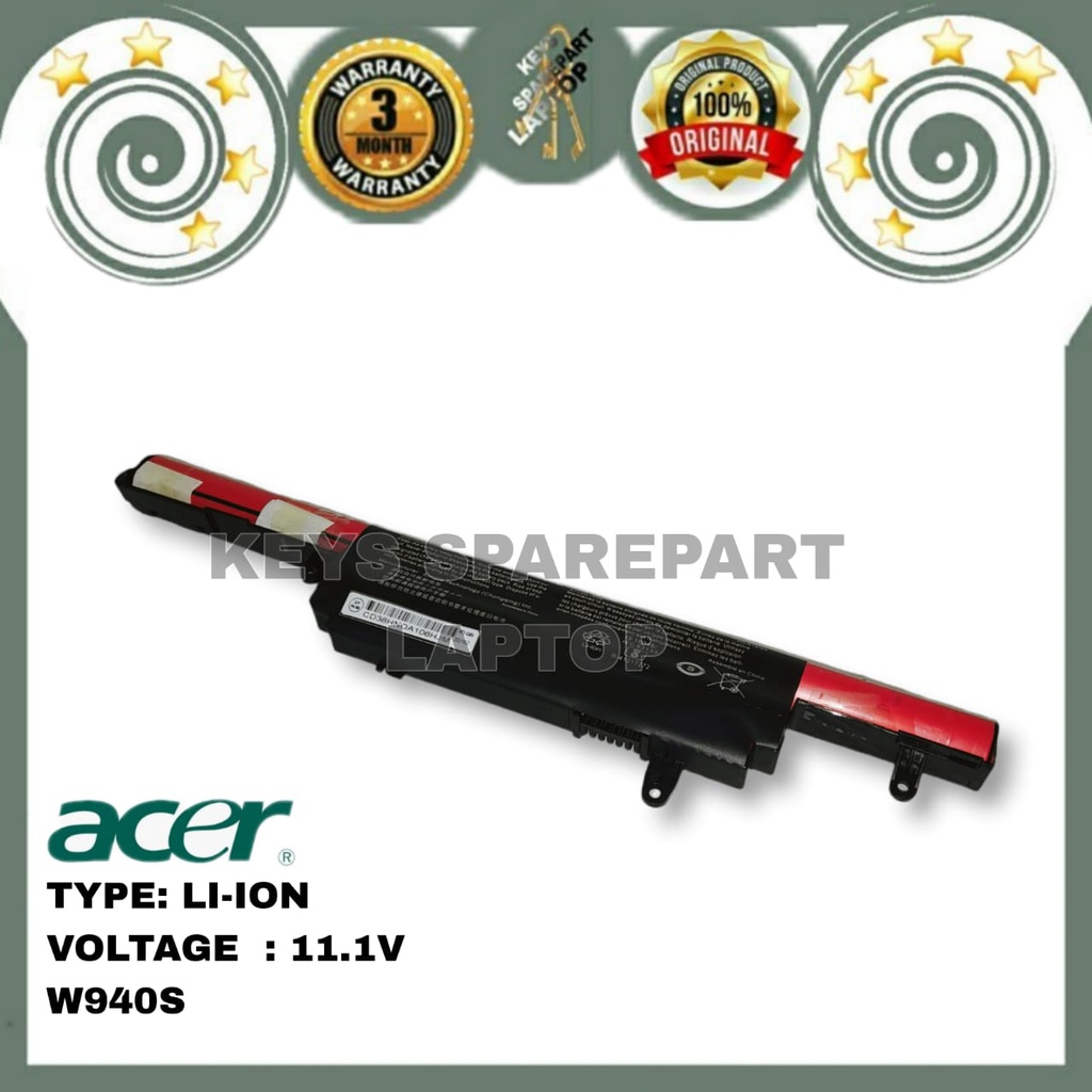 Baterai Battery Batre Laptop Original ACER Z476 CLEVO W940 W940BAT-6 W940S Z 476-31tb W94 W94ls W940bat-4