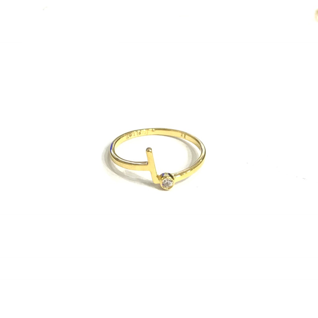 Cincin Simple Huruf I Uk11 (Emas Asli Kadar 875) un