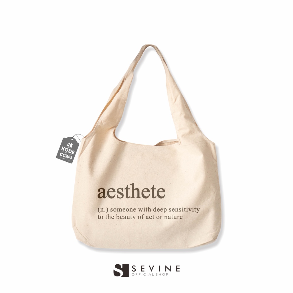 Sevine Tote Bag Kanvas Bonnie Tas Wanita Kuliah Fashion Laptop Totebag Aesthetic Vintage Series - CCW