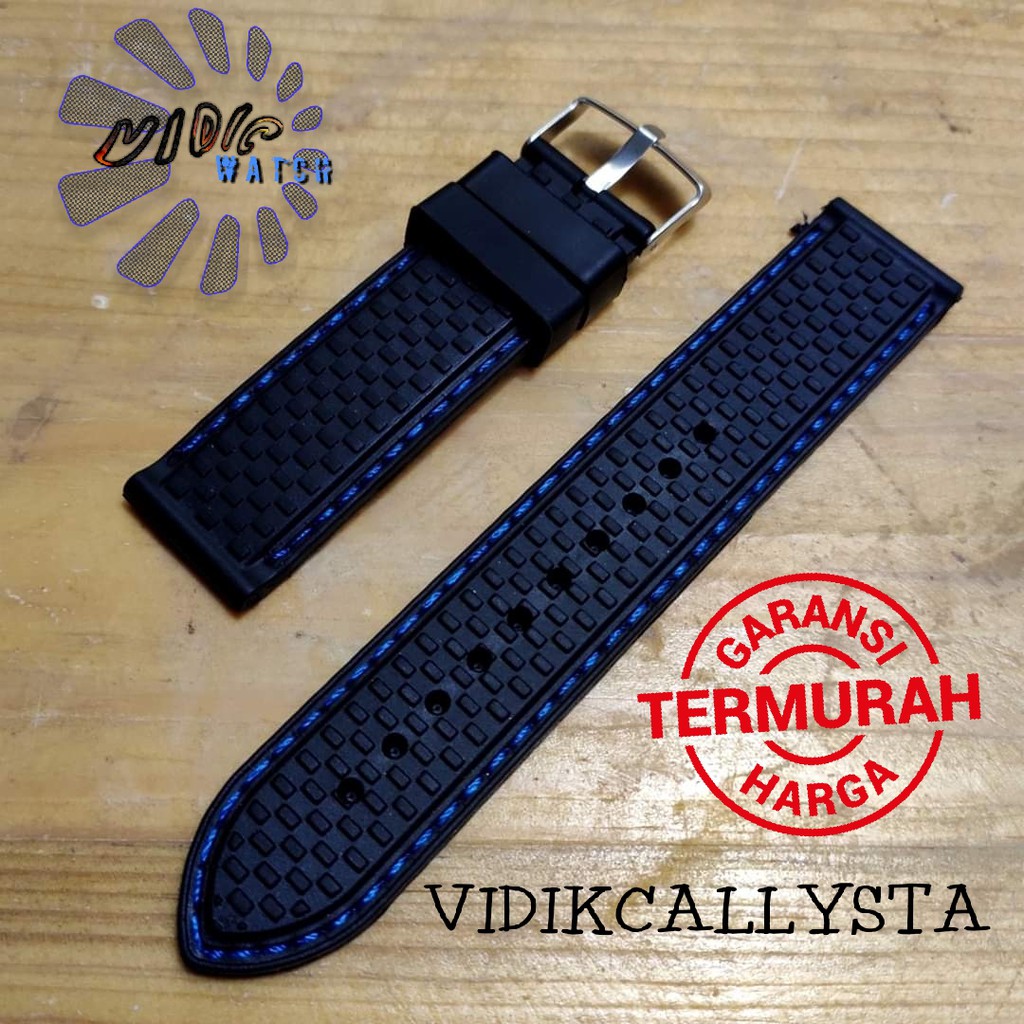 Tali jam tangan Rubber karet Watch strap Rubber 22mm B111 22 MM