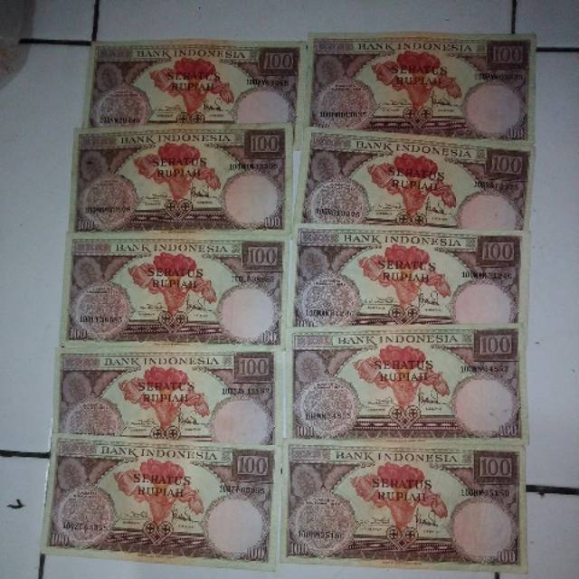Uang  100  rupiah tahun 1959