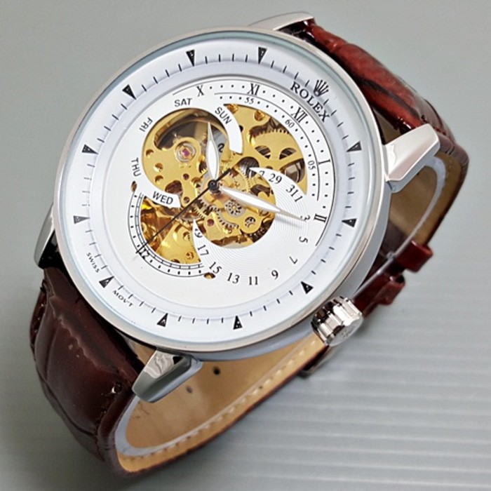 JAM TANGAN PRIA ROLEX AUTOMATIC KULIT 2139