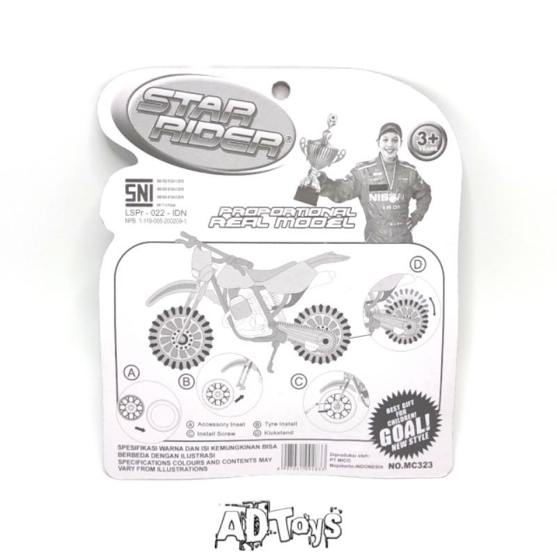 Mainan Motorcross Motor Trail Bahan Tipe X Trondol