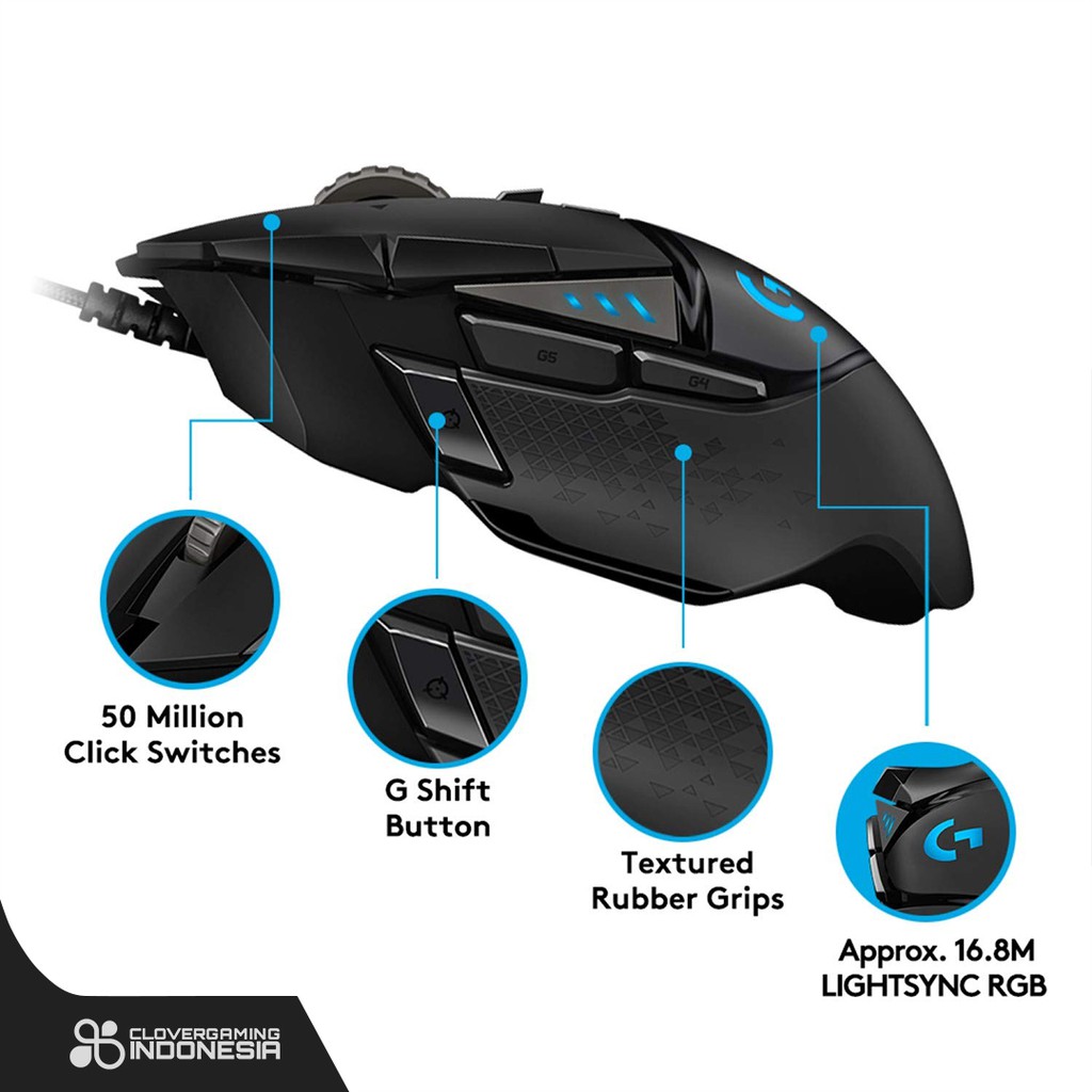 Logitech G502 Hero Gaming Mouse Original Garansi Resmi G-502 G 502