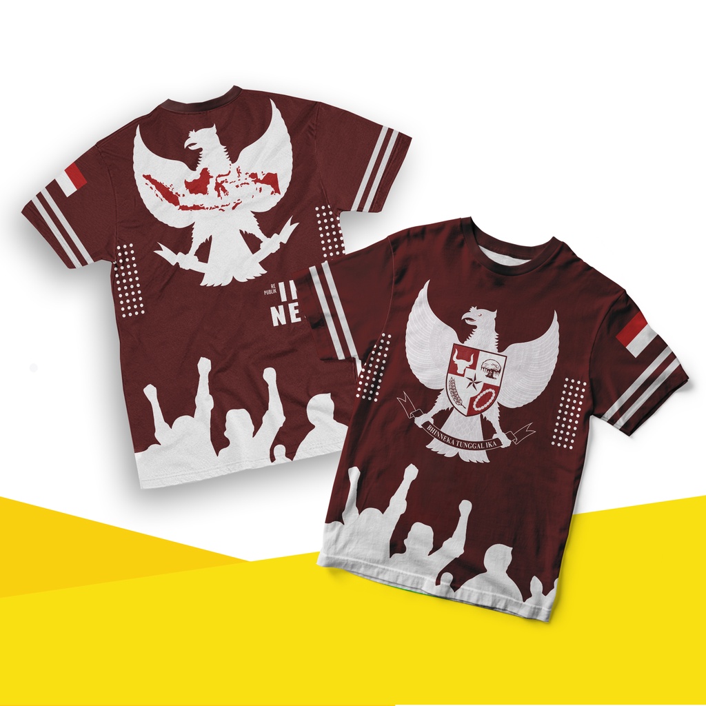 Baju Kaos Anak HUT RI-77 08 Full Print Printing Premium