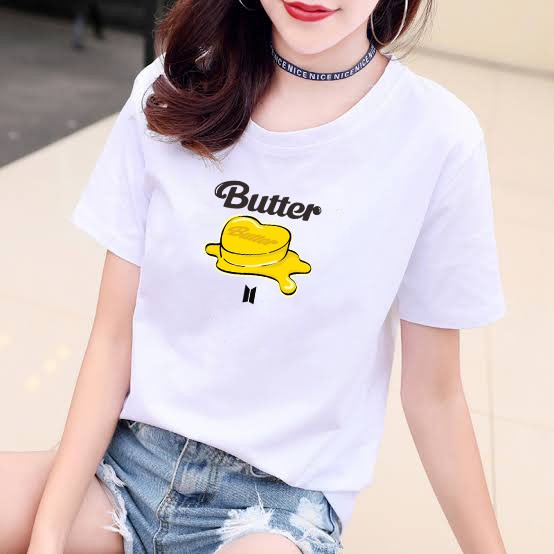 YOURSTYLE1119 - KAOS KARAKTER BUTTER ALBUM BAJU KAOS WANITA DISTRO UNISEX OVERSIZE PRIA JUMBO CASUAL