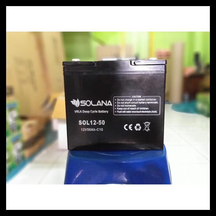 Baterai Vrla Solana 12V 50Ah / Aki Solana 12V 50Ah / Aki Surabaya