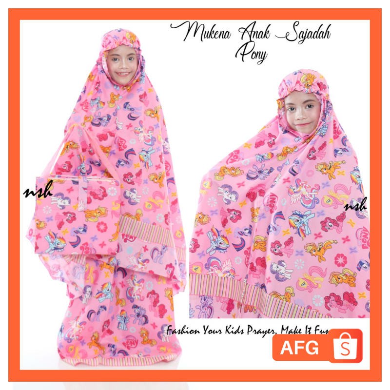 MUKENA ANAK SAJADAH KARTUN PONY by AFG