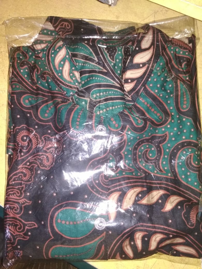 Tey-17 Batik Wanita Asj Sa Hrb026 Kenongo Kemeja Tosca Pendek