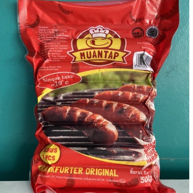 

Muantap sosis frankfurter original sosis bakar 500gr 14cm isi 6+1 sosis sapi