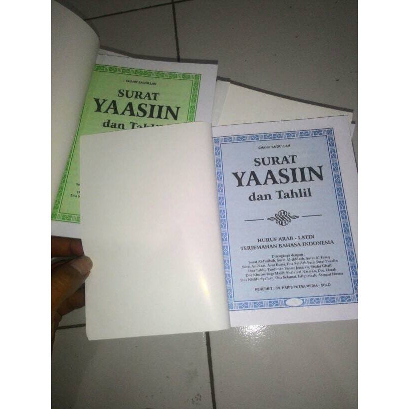 Buku Yasin Dan Tahlil Soft Cover Yasin Murah