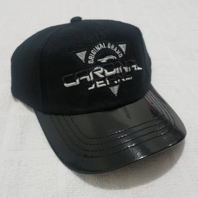 Topi Pria Baseball Cardinal Jeans Casual Original Branded Murah Black Hat