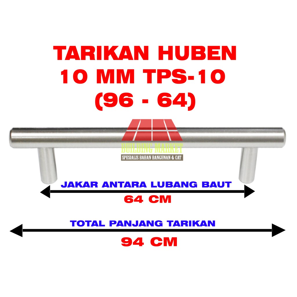 Tarikan Laci Tarikan Lemari Handle Huben Tps-10 (96 Mm - 64 Mm)