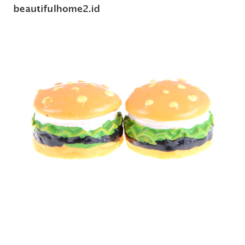 (Beautifulhome2) Buku Literatur Bahasa MandarinId 10pcs Miniatur Hamburger Skala 1: 12 Untuk Dekorasi Rumah Boneka Diy