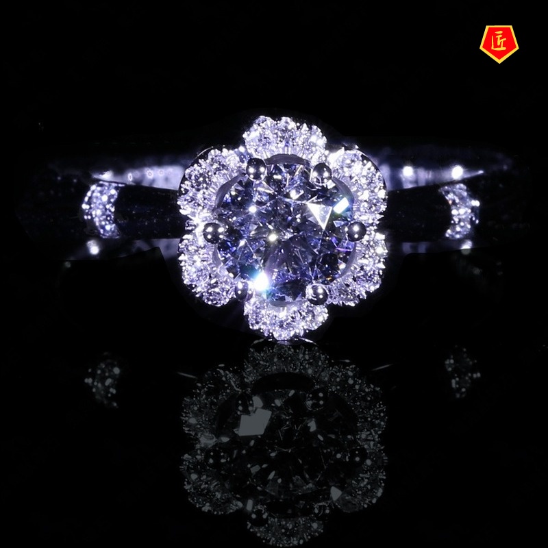 [Ready Stock]Elegant Graceful 2 Karat Moissanite Ring Women