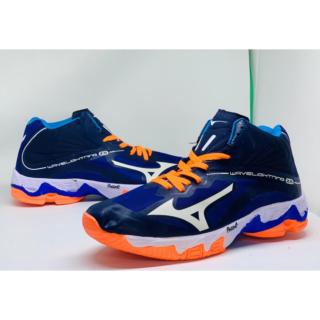Sepatu Volly Mizuno Wave Lightning Z6 Mid Wlz Mid Premium - Sepatu Voli Lari Badminton Mizuno Pria