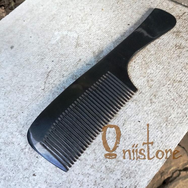 [KODE PRODUK 96CZQ10083] Sisir Perawatan Rambut anti statis bahan tanduk kerbau asli.Sisir kesehatan